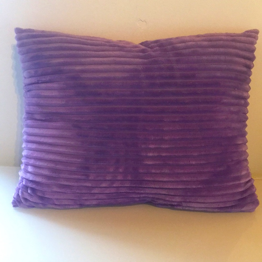 Extra Large Stunning Soft Ribbed Purple Pillow